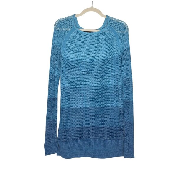 Tommy Bahama Sweaters - Tommy Bahama Open Knit Sweater Womens Blue Beachy Coastal Pullover Swim Coverup